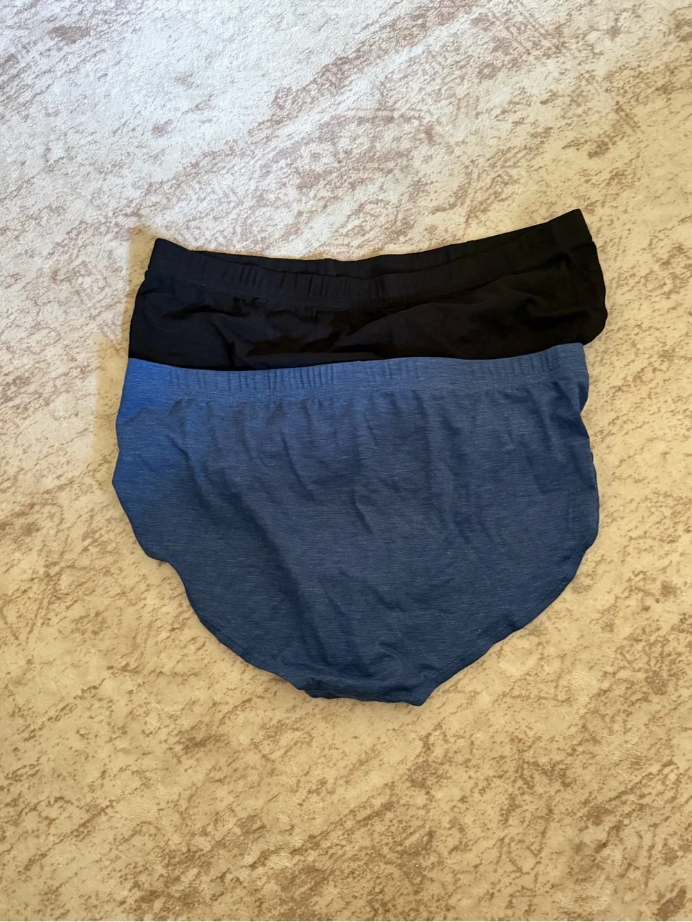 Bamboo Cool Contour Pouch Men's Bikini Briefs 2 Pairs M Blue Black NEW